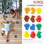 Kids Climbing Holds Set - 10 Pieces Rock Wall Grips with Screws for Indoor/Outdoor