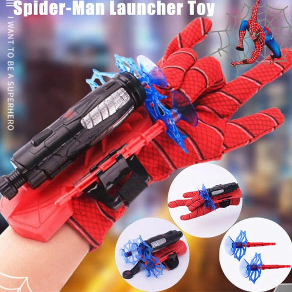 Spider Web Shooter Toy Set - Superhero Gloves with Suction Cup Launcher for Kids