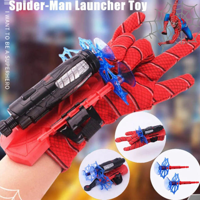 Spider Web Shooter Toy Set - Superhero Gloves with Suction Cup Launcher for Kids Hover Image