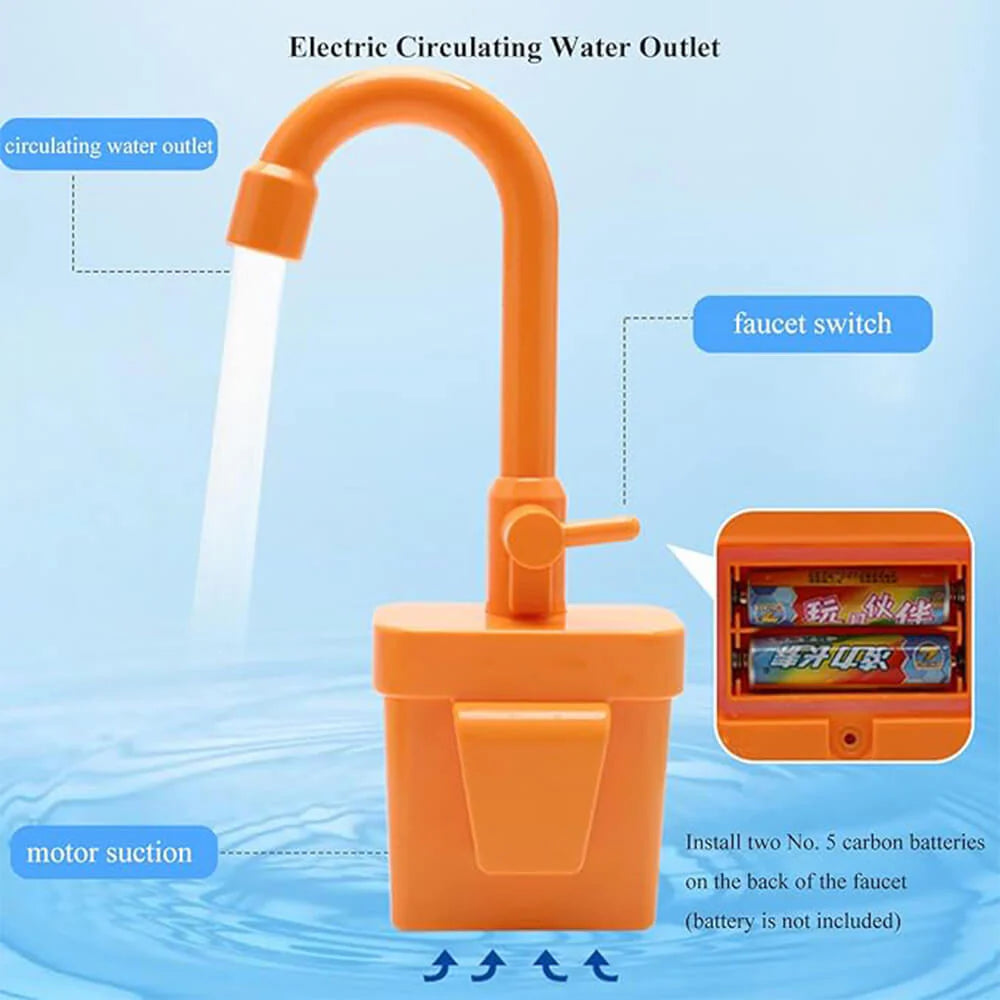 Play Kitchen Sink Toy - Battery-Operated with Real Running Water for Kids
