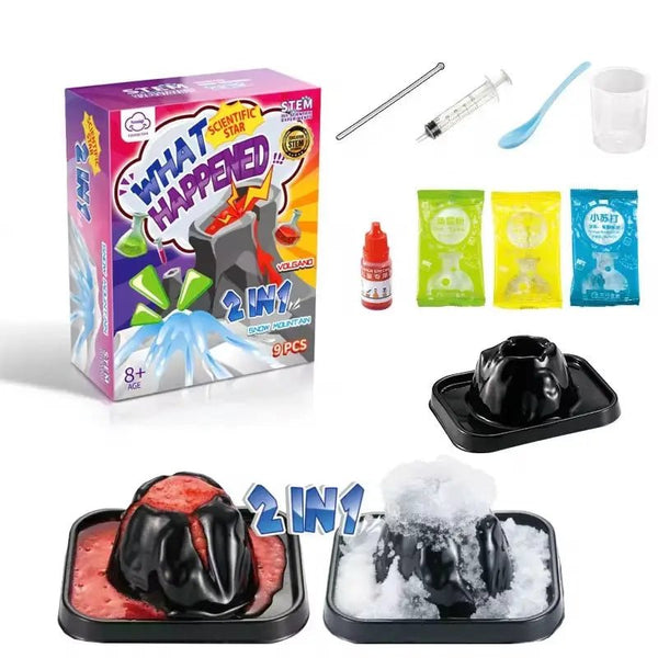 2-in-1 Volcano Experiment Kit - STEM Science Learning Set for Kids Main Image