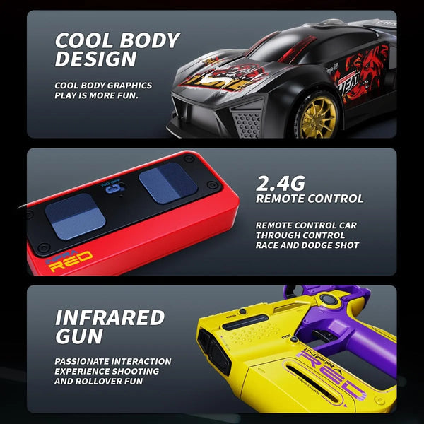 2.4GHz RC Racing Car - Remote Control Car with Infrared Shooting Gun