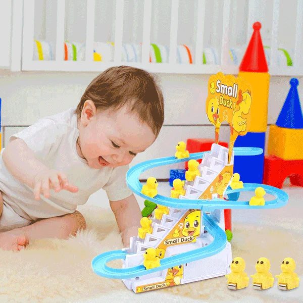 Electric Stair Climbing Duck Track Set - Musical Toy with Lights & Sound Main image