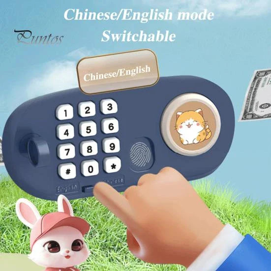 Kids Electronic ATM Piggy Bank - Cartoon Money Saving Box with Password Lock