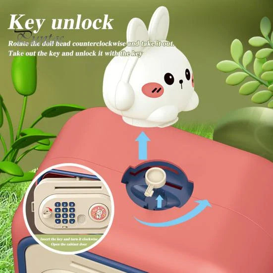 Kids Electronic ATM Piggy Bank - Cartoon Money Saving Box with Password Lock