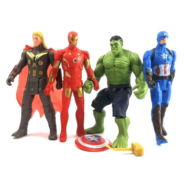 Action Figure Set 4-Pack - Superhero Team Collection for Kids