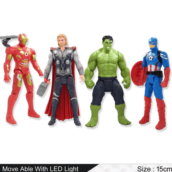 Action Figure Set 4-Pack - Superhero Team Collection for Kids