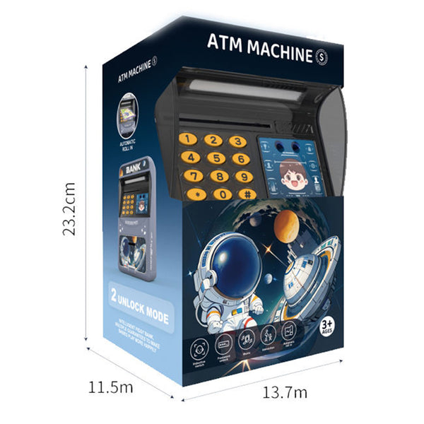 Automatic Door Open Light Music Password+facial Unlock Intelligent Piggy Bank Toys