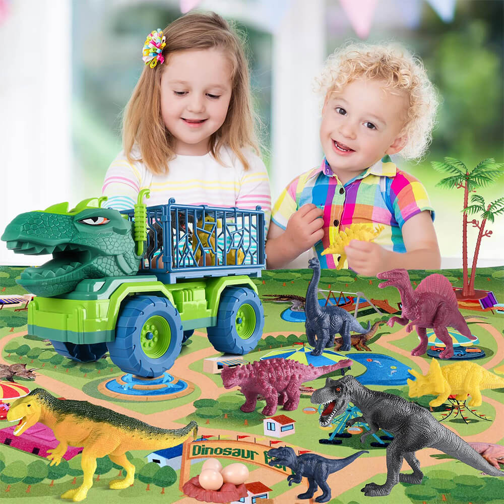 Big Size Dinosaur Pull-Back Truck Toy - Construction Vehicle for Kids