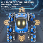 Mini RC Robot Dog - 2.4GHz 8-Wheel Stunt Toy