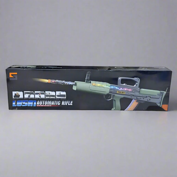 Automatic Musical Rifle Toy Gun - Kids Light & Sound Toy with Vibration Effects
