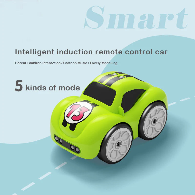 Smart Mini RC Car - 2.4GHz Remote Control with Induction Sensor & Follow Mode