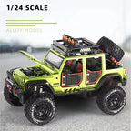 1:24 Scale Jeep Wrangler Rubicon Die-Cast Model - Alloy 4x4 Off-Road SUV