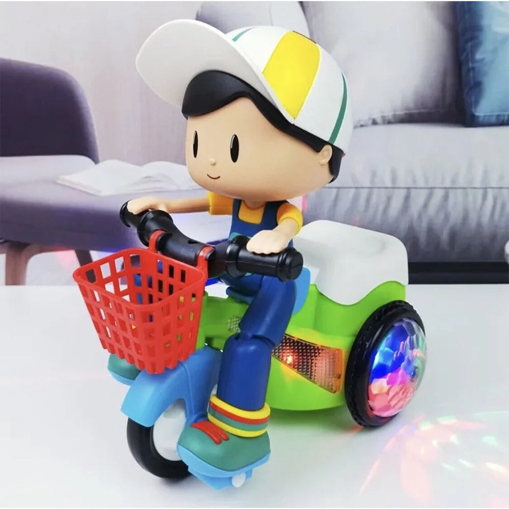 Electric Stunt Tricycle - Battery Operated Ride-On Toy for Kids