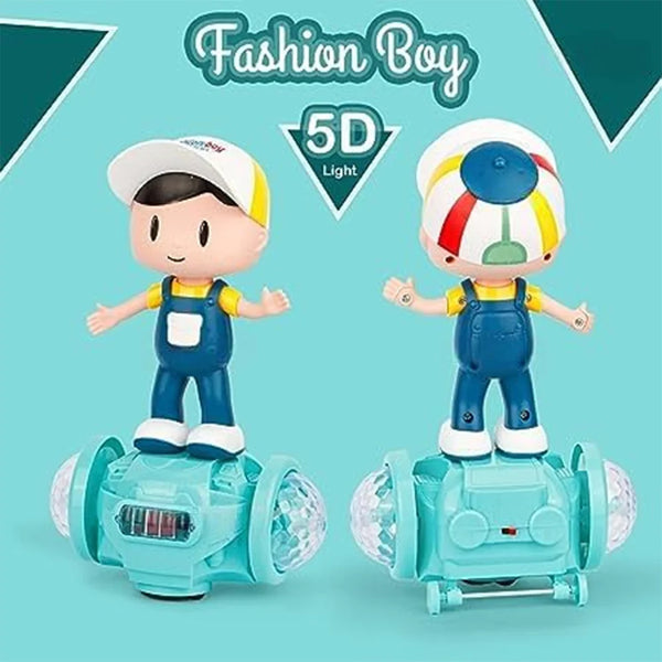 360° Rotating Musical Dancing Boy Toy - 5D Light Effects with Sound