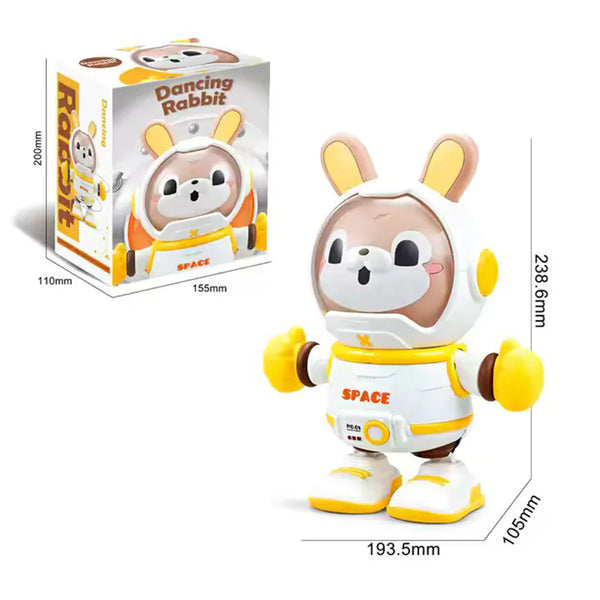 Electric Dancing Space Rabbit Toy - Walking Musical Toy with Lights & Sound