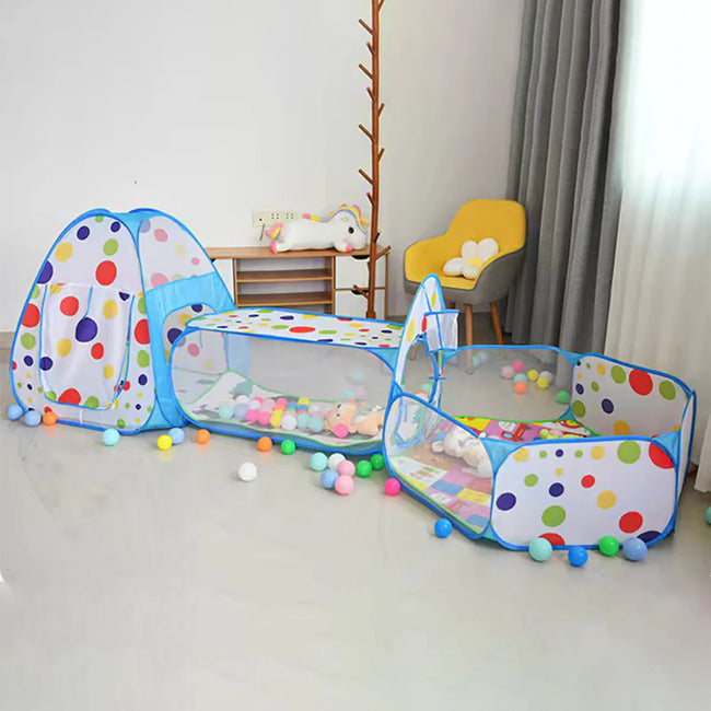 3-in-1 Kids Play Tent Tunnel House - Portable Playhouse Main Image