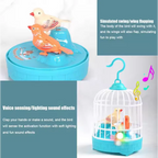 Interactive Voice-Activated Bird Cage Toy - Recording & Sound Effects with Light