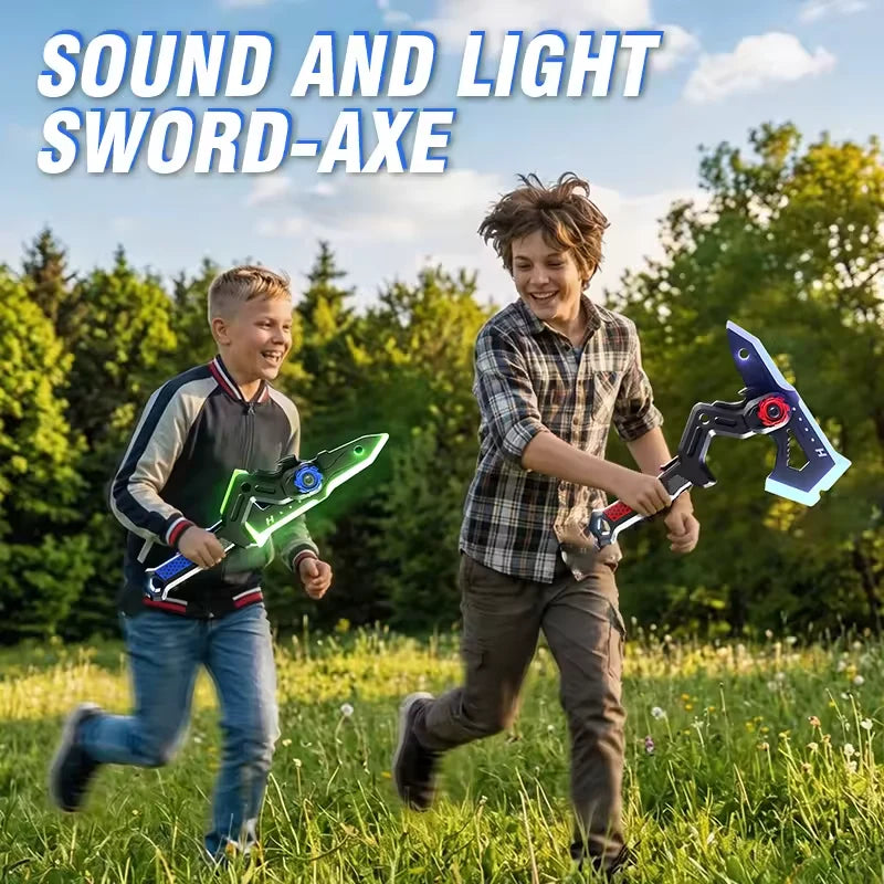 2in1 Transforming Axe & Energy Sword With Light & Smoke