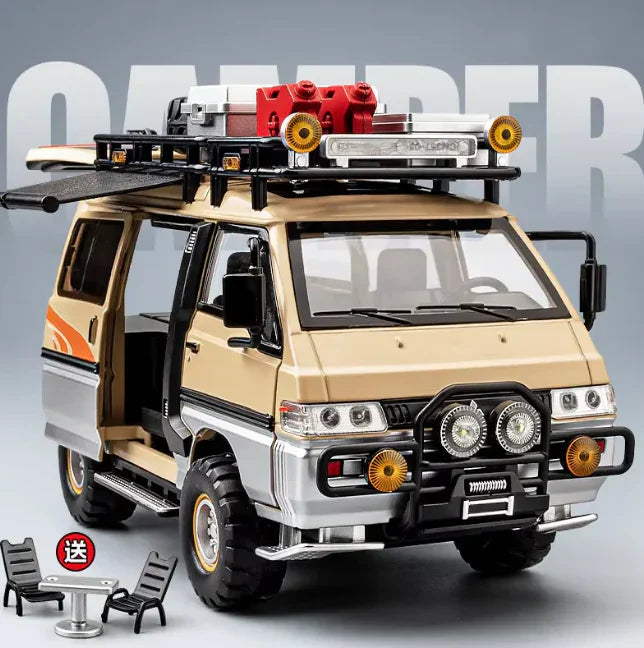 1:24 Scale Mitsubishi Delica Van Die-Cast Model - Alloy with Light & Sound Hover Image