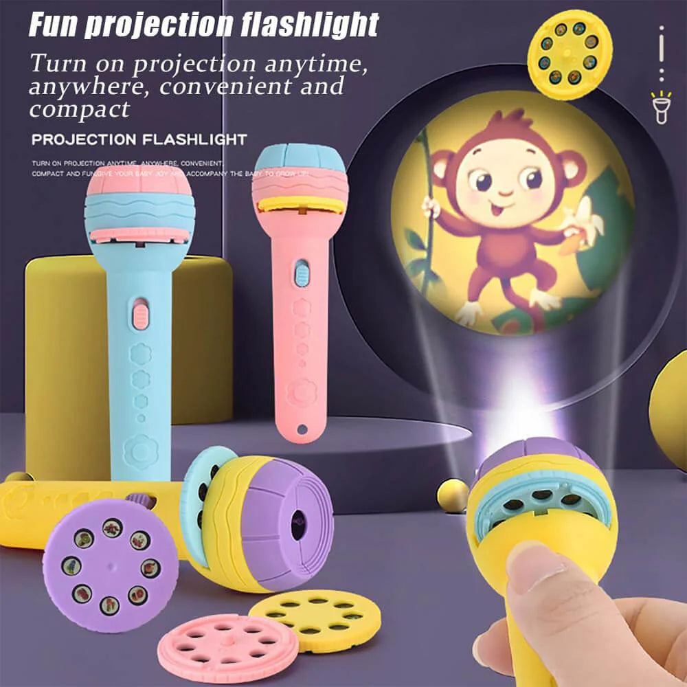 Mini Flashlight Projector Toy - Slide Projector for Kids