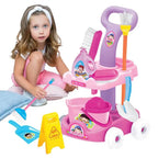 Kids Cleaning Cart Toy Set - Pretend Play Housekeeping Set