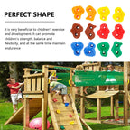 Kids Climbing Holds Set - 10 Pieces Rock Wall Grips with Screws for Indoor/Outdoor