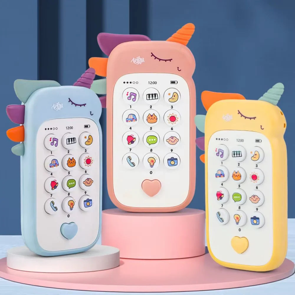 Unicorn Baby Phone Toy - Educational Silicone Smartphone with Music & Lights