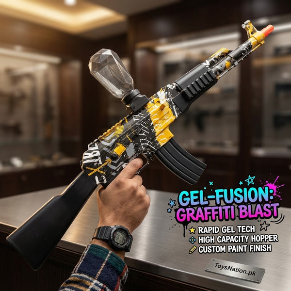 AK-47 Style Gel Blaster Toy Gun – Electric Water Bead Shooter for Kids