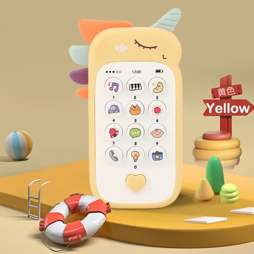 Unicorn Baby Phone Toy - Educational Silicone Smartphone with Music & Lights