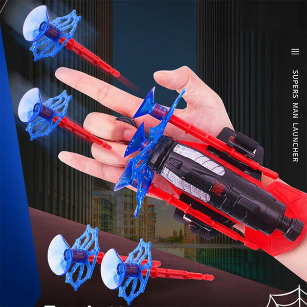 Spider Web Shooter Toy Set - Superhero Gloves with Suction Cup Launcher for Kids