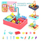 Play Kitchen Sink Toy - Battery-Operated with Real Running Water for Kids