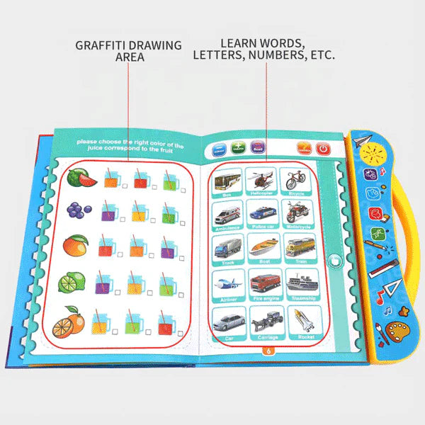 Kids Educational Sound Book - Battery Operated Interactive Learning Toy