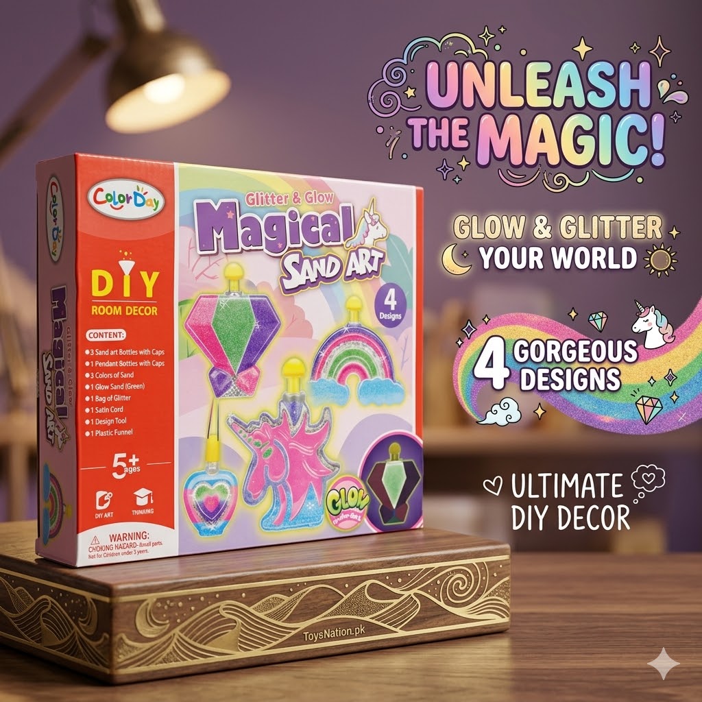 Diy Glitter & Glow Magical Sand Art Kit