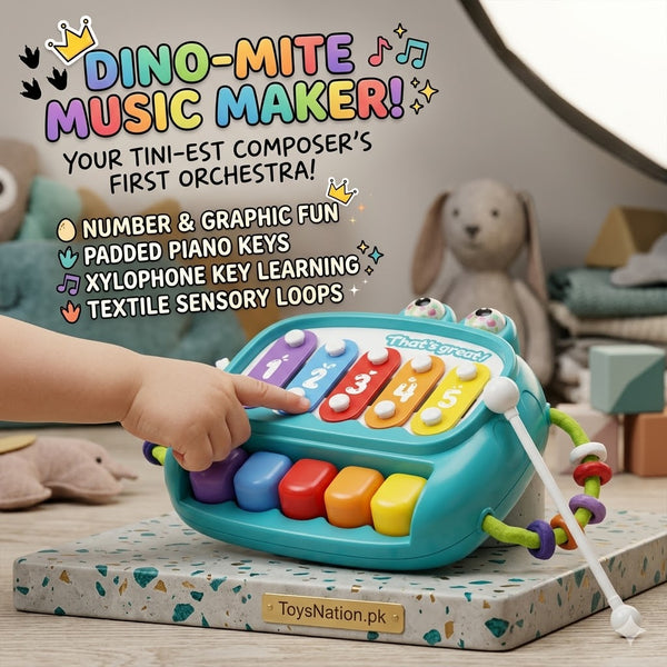 Dinosaur Musical Piano for Babies – Sensory Learning Keyboard