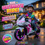 Kids Electric Ride-On Sport Motorcycle with Double Motors, Lights & Music