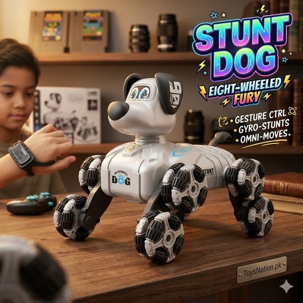 Ultimate Stunt Dog RC Robot Toy – Spin, Flip & Race | Remote Control Robot Dog for Kids