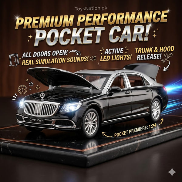 Mercedes-Maybach S-Class 1:24 Diecast Luxury Sedan – Premium Collector's Model Car | Gloss Black