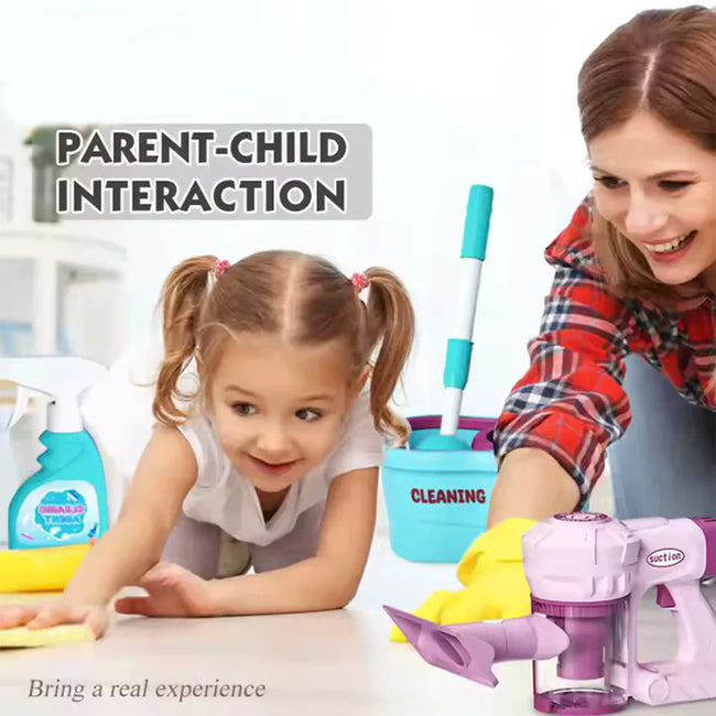 Kids Cleaning Pretend Play Set - Educational Housekeeping Toy Kit Main Image