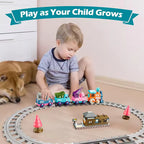 17-Piece Electric Train Track Set - Locomotive & Engineering Vehicles for Kids