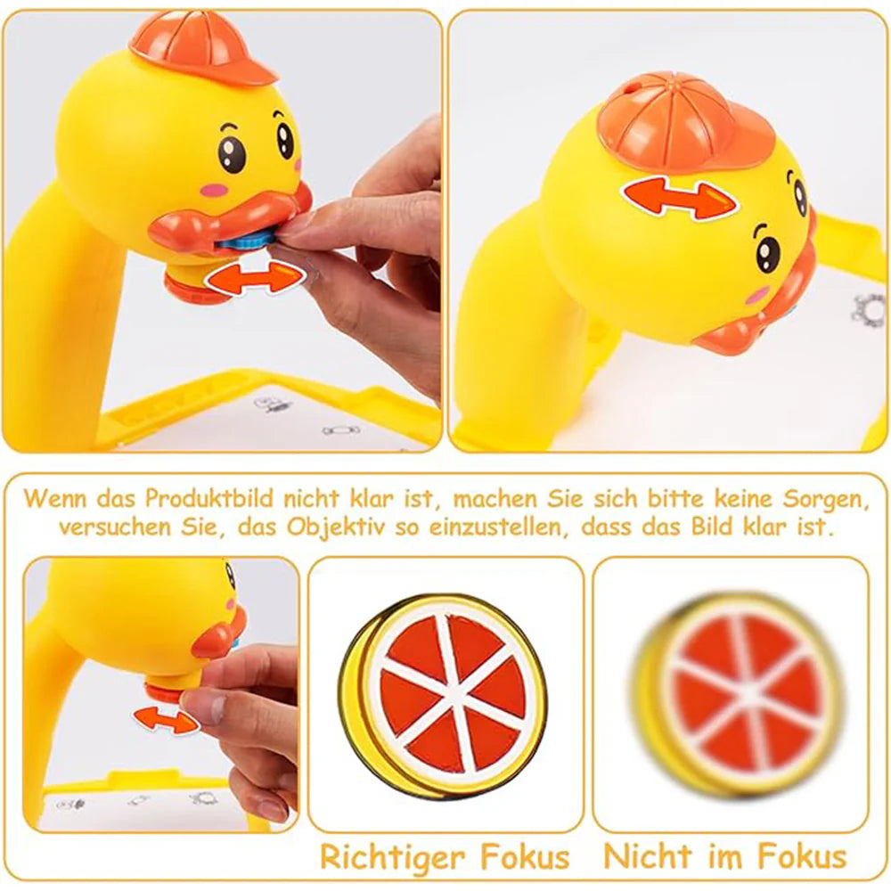 Kids Art Projector Set - Cute Duck Drawing Table with Light, Music Secondary image