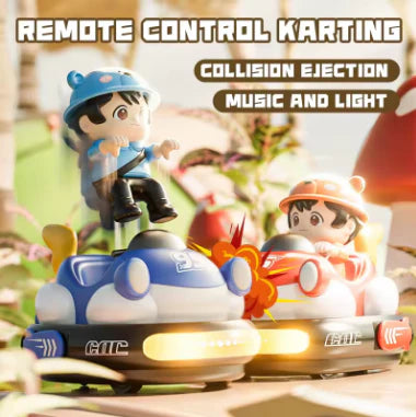 2.4GHz RC Battle Bumper Cars - 2-Player Remote Control Set with Head Ejection