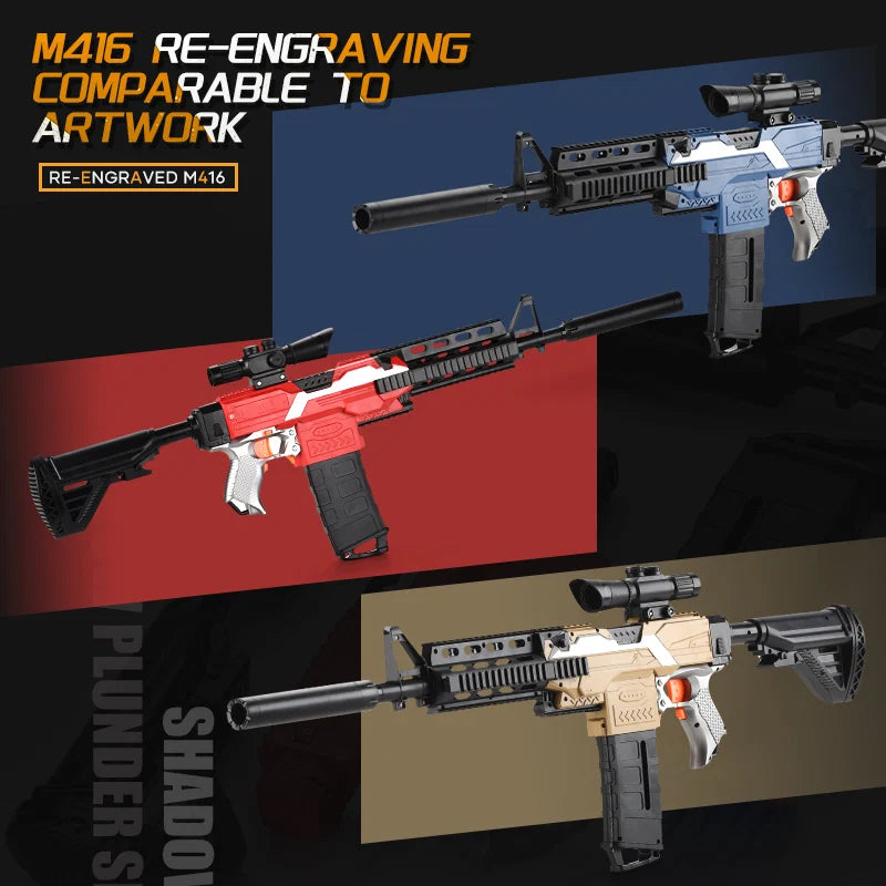 M416 Foam Dart Blaster Toy Gun With Scope And Silencer Secondary image