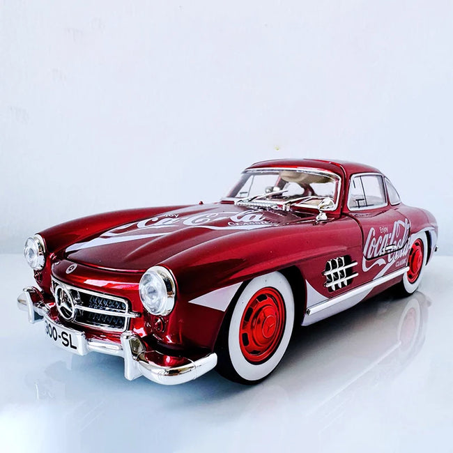 1:24 Scale Mercedes-Benz 300SL Die-Cast Model - Coca-Cola Edition with Acrylic Display Box Main Image
