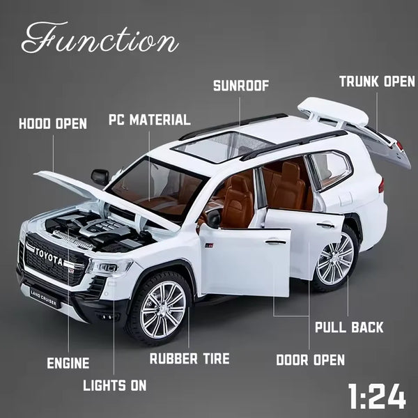 1:24 Scale Toyota Land Cruiser LC300 GR Die-Cast Model - SUV with Acrylic Display Box