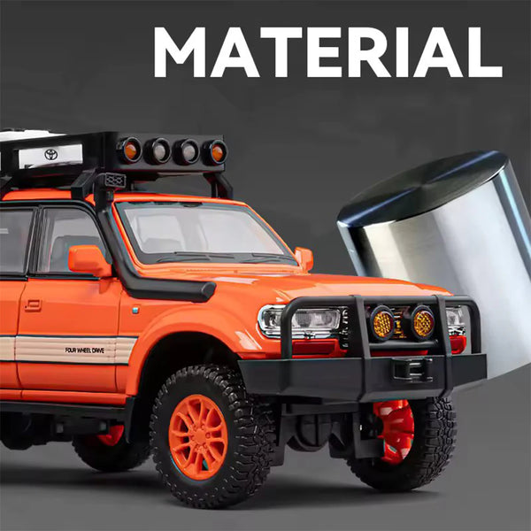 1:24 Scale Toyota Land Cruiser LC80 Diecast Model - Metal Car with Lights & Sound