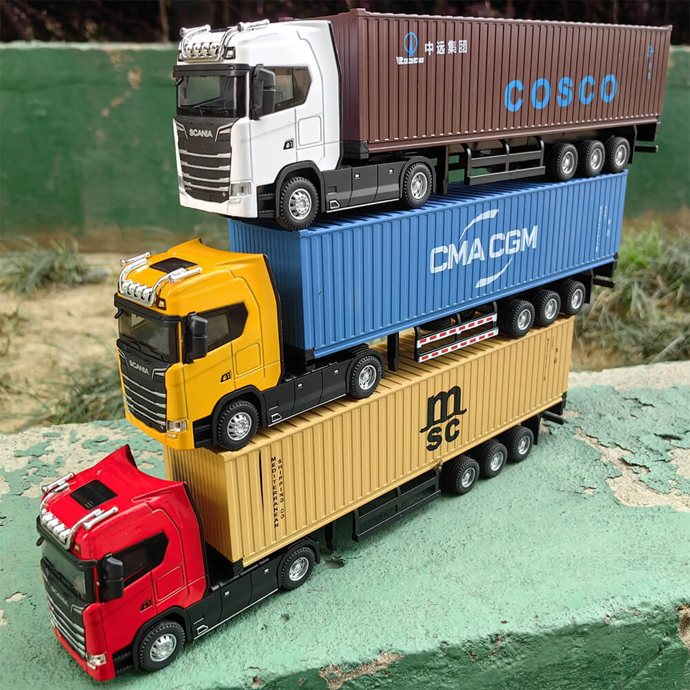 Scania Container Truck Die-Cast Model 1:50 - Heavy Duty Alloy with Opening Doors