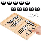 Wooden Pucket Game - Fast Sling Puck Table Hockey Game for 2 Players