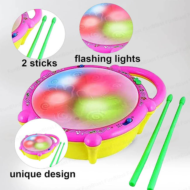 Baby Musical 3d Lights Drum With Sticks Main Image