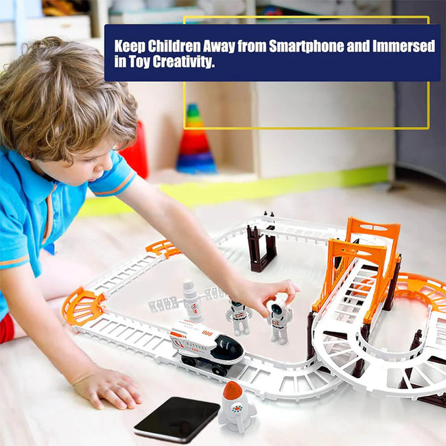 Outer Space Anti-Gravity Track Set - DIY Racing Toy with Vertical Tracks Main Image